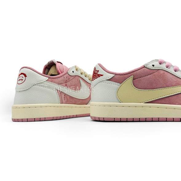 Женские кроссовки Travis Scott x Air Jordan 1 Low OG Pink