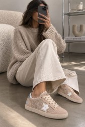 Golden Goose Super-Star Suede Beige Crystal