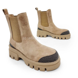 Brunello Cucinelli Chelsea Suede Sand