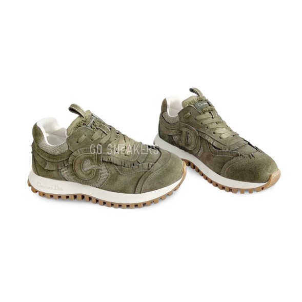 Женские кроссовки C&amp;#039;est Dior Suede Calfskin/Mesh Khaki