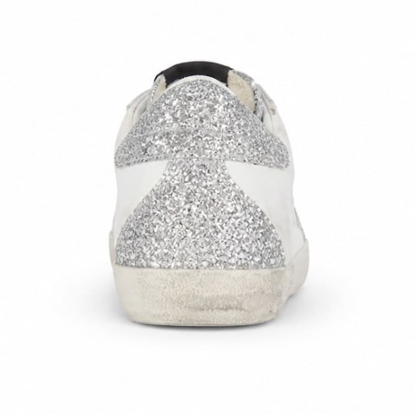 Женские кеды Golden Goose Super-Star Wmns White Silver Glitters